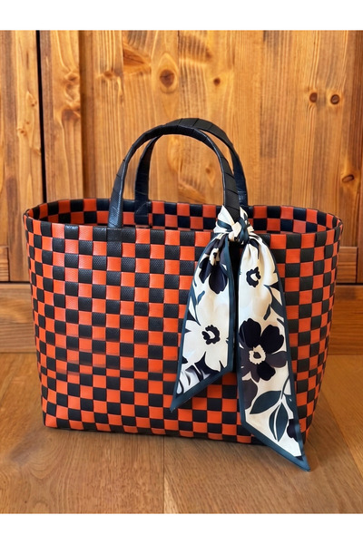ARMES EV CONCEPT Handmade Knitted Basket Bag - Casual and Beach Bag - Large Size