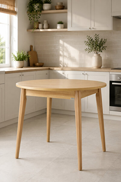 VİLİNZE Avanos Yuvarlak Sabit Mdf Mutfak Masası - Q90 Cm