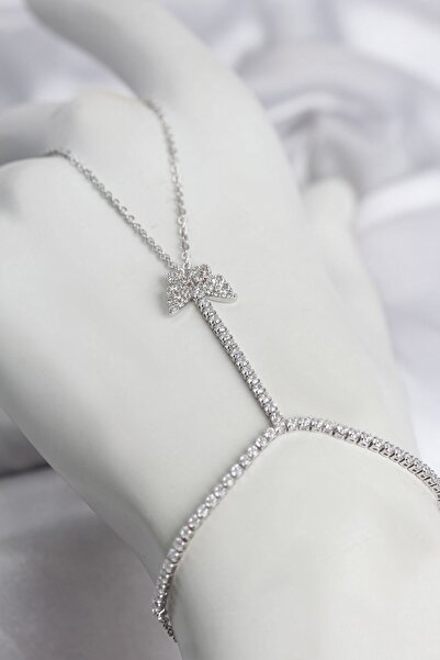 Inure Jewelry Silver Color Brass Zircon Stone Butterfly Model Şahmeran