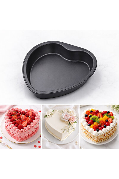 Blackstone Heart Shaped Cake Pan Nonstick Carbon Steel Baking Mold for Valent...