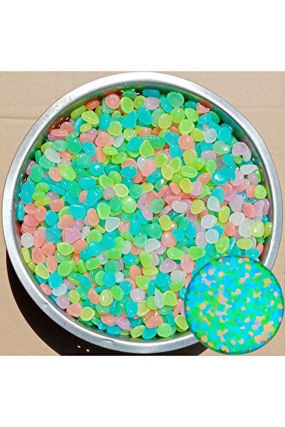 Choice 1cm Colorful 200Pcs Glow in the Dark Garden Pebbles For Sidewalk Garde...