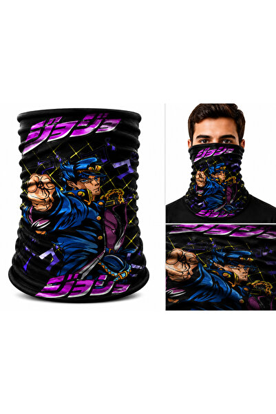 FG KONNİCHİWA قناع وجه باندانا من JoJo's Bizarre Adventure ورباط للرقبة ورباط...