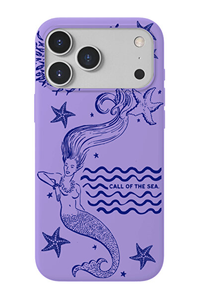 shoptocase iPhone 17 Pro/18 Pro Uyumlu Denizkızı Desenli İçi Süet Lansman Tel...