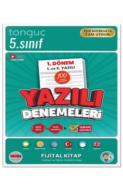 Tonguç Yayınları 5. Sınıf Yazılı Denemeleri 1. DÖNEM 1 ve 2. Yazılı