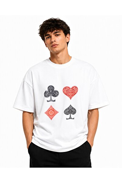 Inscriptie Tricou Unisex Bumbac Premium Casual " Colors playing cards "