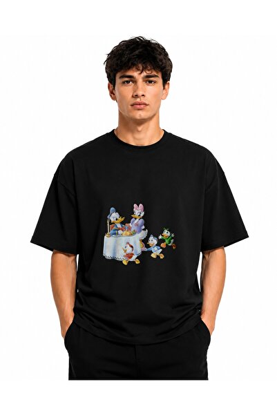 Inscriptie Unisex Βαμβακερό T-Shirt Υψηλής Ποιότητας  "Ντόναλντ Ντακ και τα Π...