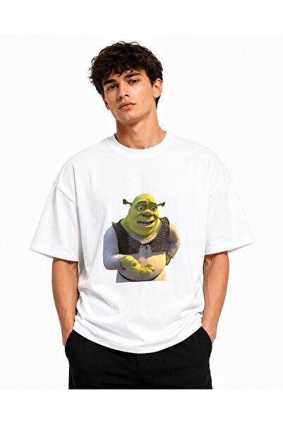 Inscriptie Tricou Unisex Bumbac Premium Casual " Shrek "