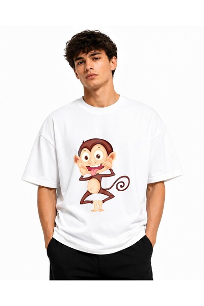 Inscriptie Tricou Unisex Bumbac Premium Casual " Maimuta se stramba "