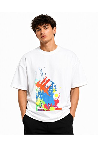 Inscriptie Ουνισέξ Βαμβακερό T-Shirt Υψηλής Ποιότητας  "Color Spot "