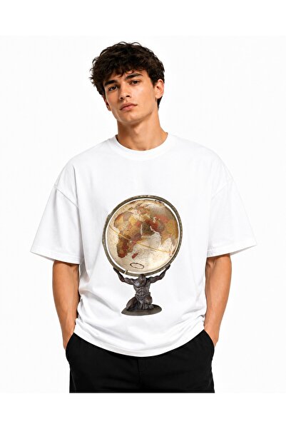 Inscriptie Tricou Unisex Bumbac Premium Casual " Replogle atlas globe "