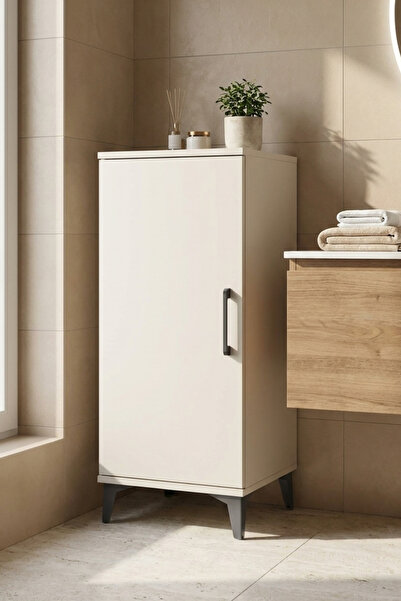 Dienni Hyperion Komodin Tek Raflı Tek Kapaklı Çok Amaçlı Banyo Dolabı 44x44x1...
