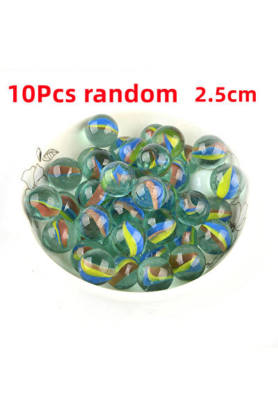 Choice1 2.5cm 10pcs 10/50PCS 25/14mm Colorful Glass Marbles Toy Kids Marble B...