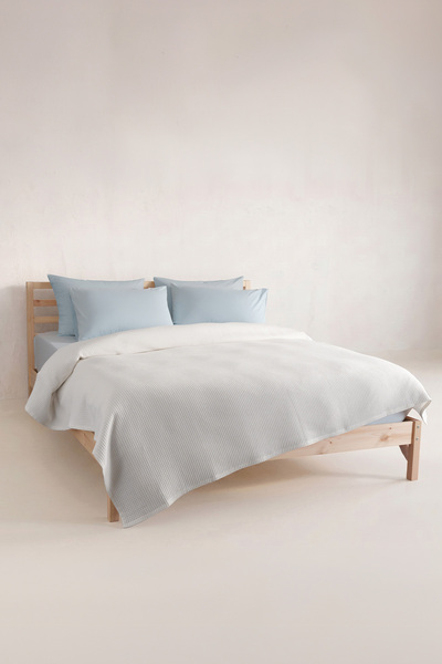 Puffy Brine Double 100% Cotton Pique - White