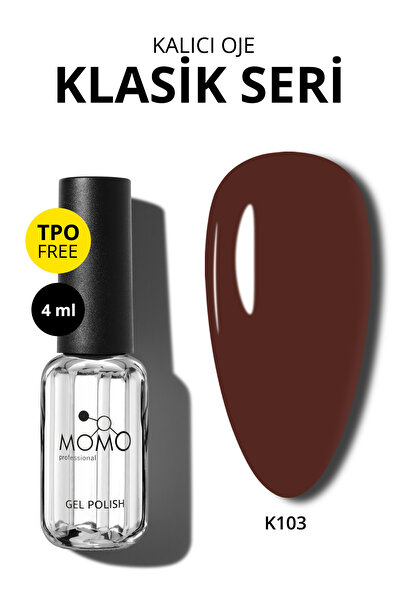 MOMO professional Kalıcı Oje K103, Kahverengi, 4 ml