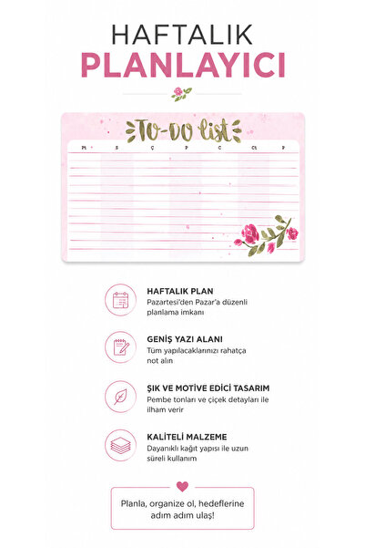 KESKİN COLOR Haftalık Planner 12x26 Blok