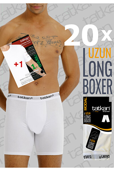 TATKAN BODYWEAR Tatkan - 20'li Uzun (LONG) Penye Modal Boxershort
