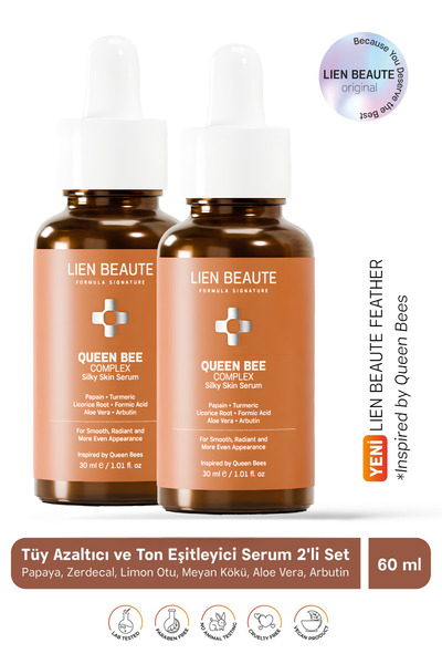 Lien Beaute Kraliçe Arı Kompleks Tüy Azaltıcı ve Ton Eşitleyici Destek Serum ...