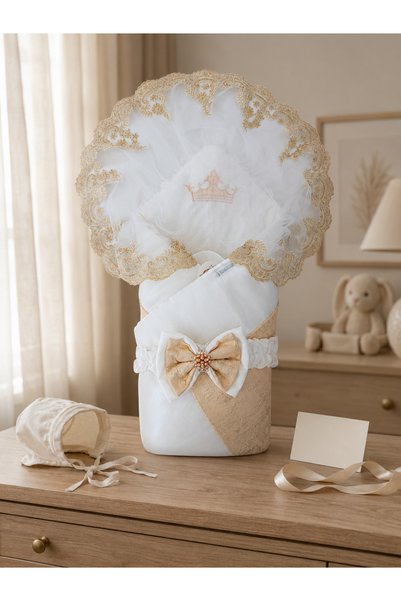 Tomuycuk Gold Pr Baby Swaddle, Unisex Baby Outer Swaddle Blanket, Hospital Exit Swaddle Blanket