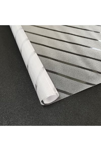 DAVIDAMI CONCEPT Folie Autoadeziva pentru Ferestre cu Protectie Solara, model Dungi Diagonale, 200 cm x 60 cm