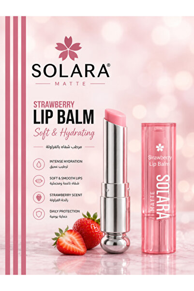 Solara Matte Lip Balm Strawberry