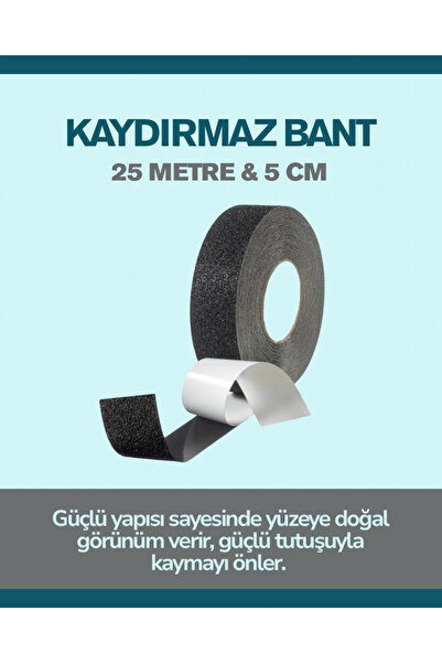 Genel Markalar Yapışkanlı Merdiven Kaydırmaz Bant Bandı - Kaymaz Bant 5 Cm Ge...