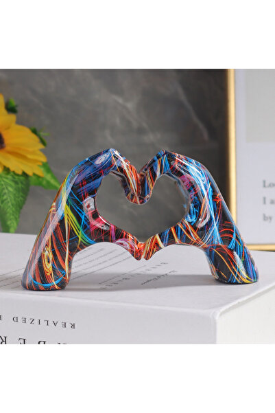 choice2 BS20651 Water Transfer Small Love Gesture Sculpture, Resin Craft Orna...