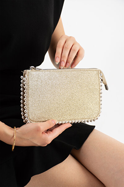 Zealous Glittery Mini Beaded Bag