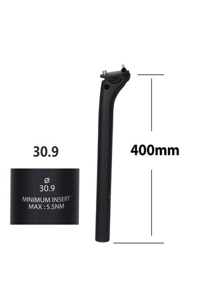 Choice عمود مقعد ELITAONE MTB من الكربون مقاس 30.9 × 400 مم، إزاحة 20 مم، مشب...