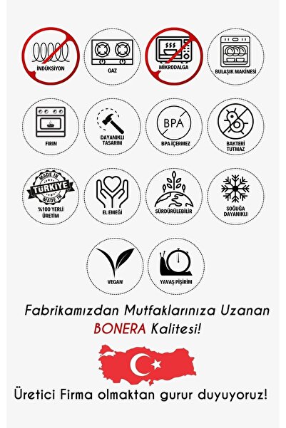 Bonera Seramik Derin Tencere Pembe 18 cm