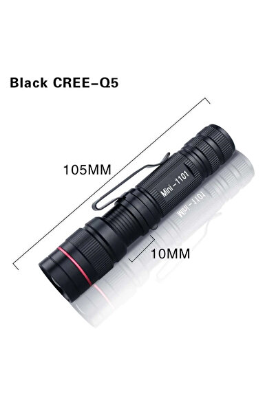 Choice Black Mini LED Flashlight Q5 Portable Torch Flashlights 3 Modes Waterp...