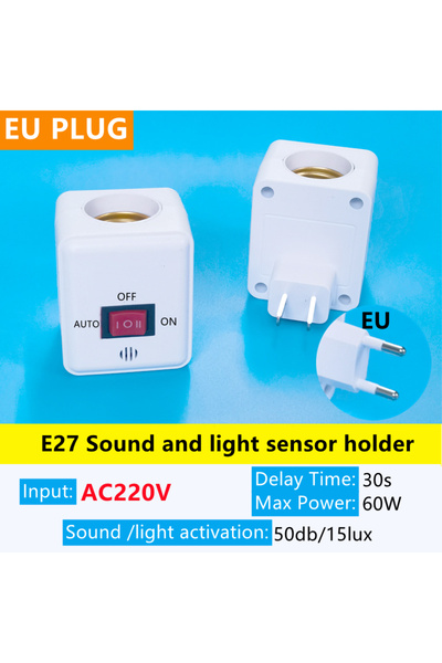 Choice5 EU-Sound Light Ctr E27 PIR Motion Sensor Led Switch Lamp Base EU/US A...