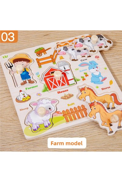 Choice1 ألعاب الألغاز الخشبية من DATGO Montessori للأطفال، لعبة تركيب الصور ا...