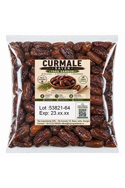 Top Ingrediente Curmale Fara Samburi Sayer – Dulci, Naturale - 500g