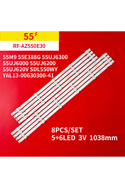 Choice 8 قطع 1 مجموعة 100% جديد 8 قطع/مجموعة شرائط LED لتلفزيون 55 بوصة 55UJ6...