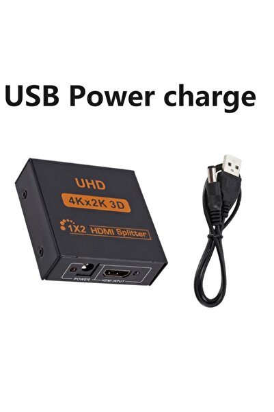Choice USB Cable 1 x 2 HDMI-compatible Splitter Converter 1 In 2 Out HD 1.4 S...