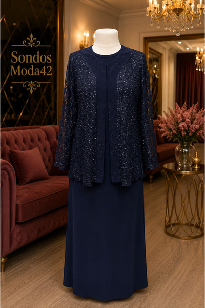 Sondos Moda42 Hesna Large Size Stone Embellished Jacket Stylish Mother Evenin...