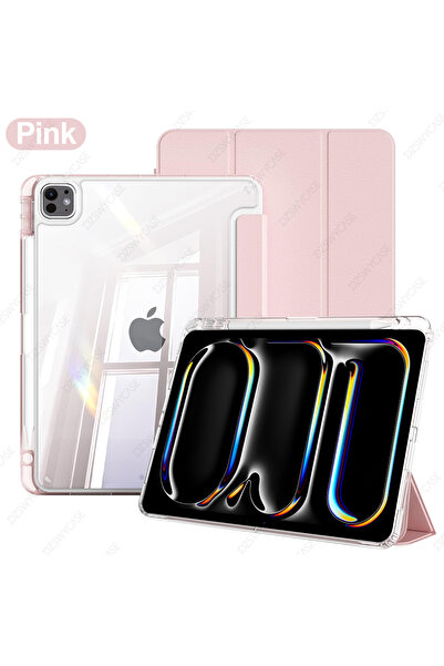 Choice1 جراب وردي اللون لجهاز iPad Pro 11 M4 2024 M5 2025، مع حامل قلم، غطاء ...