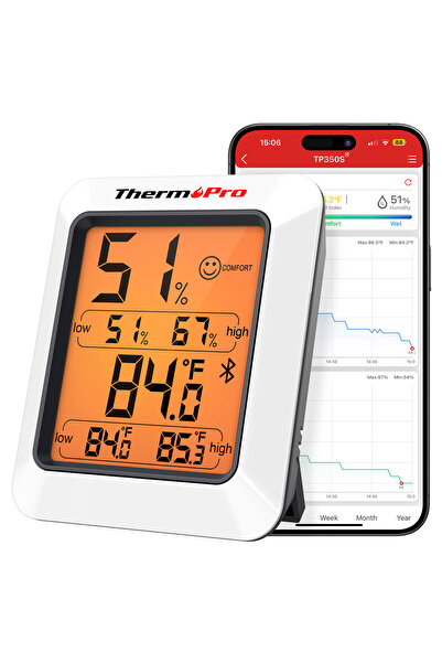 Choice ثيرموبرو TP350 260FT مقياس رطوبة رقمي ذكي بتقنية البلوتوث، مقياس رطوبة...