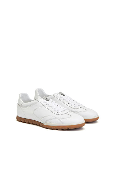 Dıvarese Beyaz Rahat Kadın Deri Sneaker