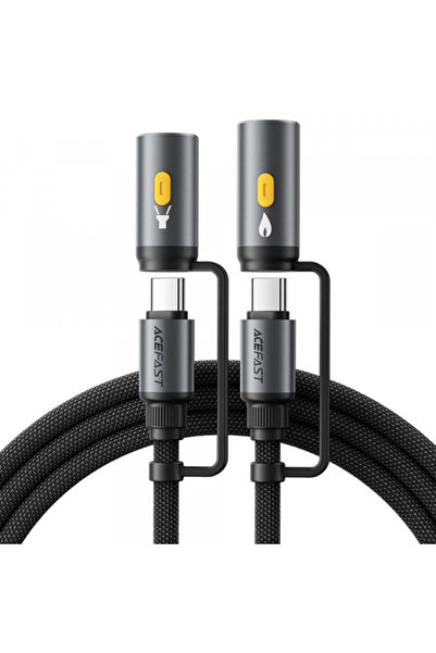 Acefast Cablu Date si Incarcare USB-C / Lanterna - USB-C / Bricheta J4, 60W, ...