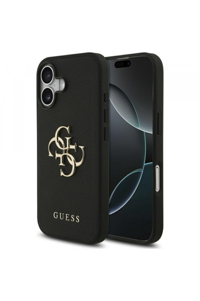 Apple Husa pentru iPhone 17, Guess, 4G Grained Big and Classic Logo, Neagra