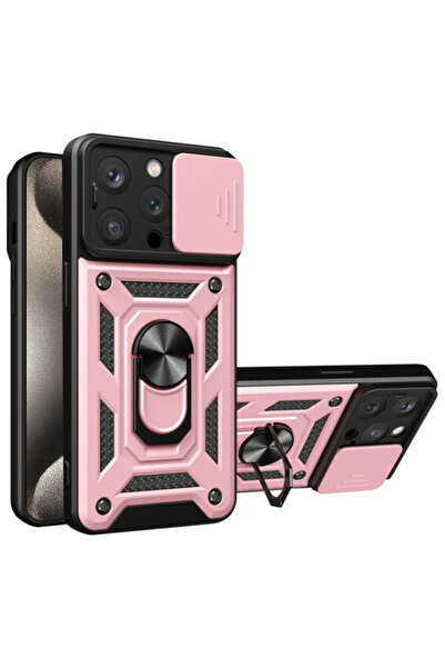 Apple Husa pentru iPhone 15 Pro Max, Techsuit, CamShield, Roz
