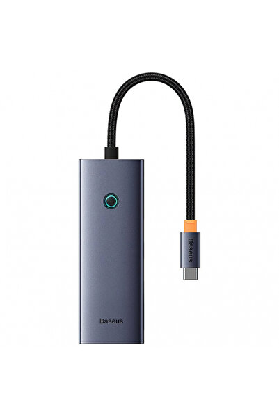 Baseus Hub USB-C UltraJoy, 3 x USB-A 3.0 - 1 x USB-C - 1 x HDMI - 1 x RJ45, G...