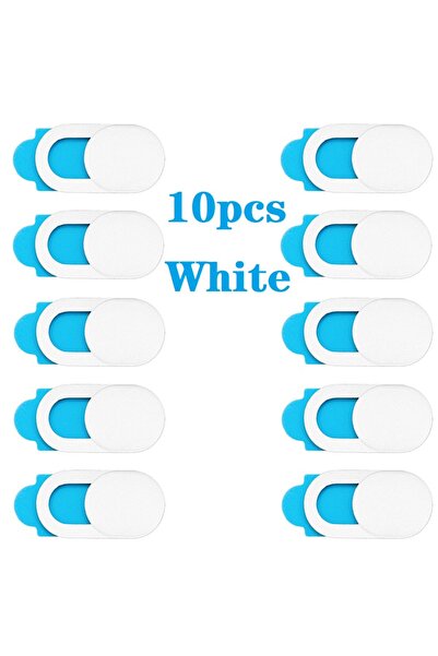 Choice6 10 قطع غطاء كاميرا ويب منزلق أبيض 100/20/10/5/1 قطعة، غطاء كاميرا لاب...