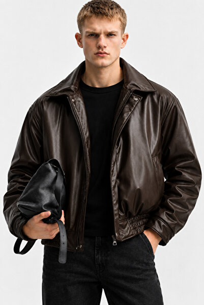 çerme Νέα Σεζόν Premium Oversize Ανδρικό Δερμάτινο Μπουφάν
