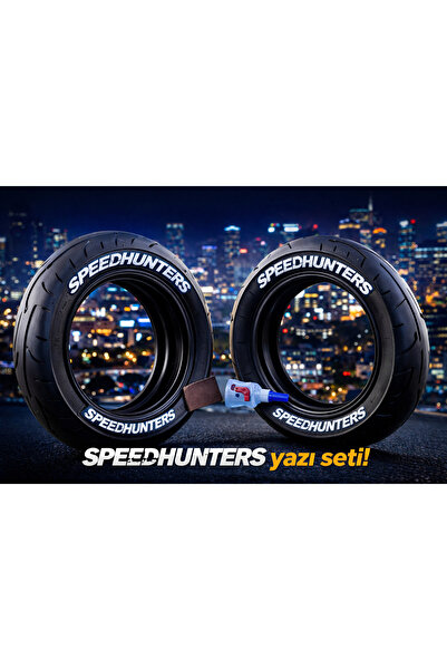 ASTUNİNG speedhunters lastik yazısı sticker arma şerit 3D 8adet