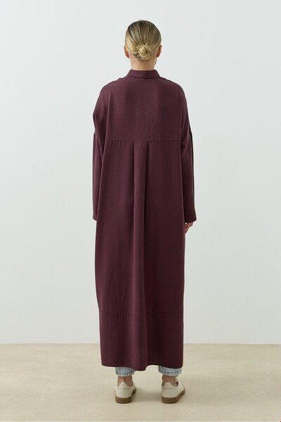QANU Oversize Gömlek Mürdüm