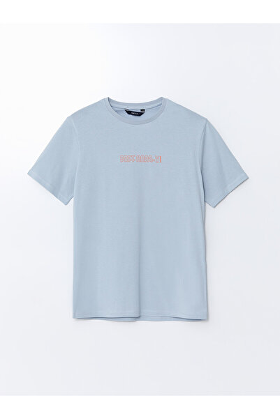 LC Waikiki Nevavm Oval Collar Printed Combed Cotton Men's T-Shirt