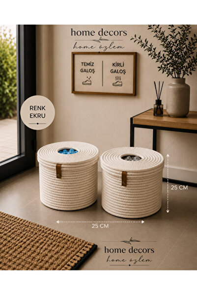 home decors by özlem Galoş sepeti, 2'li galoş sepeti, temiz kirli galoş sepet...