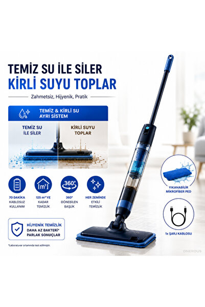 Philips %99.9 Bakteri Giderici Elektrikli Mop Çift Hazneli Akıllı Zemin Temiz...